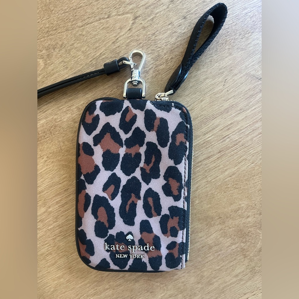 Kate Spade Leopard Print ID Lanyard